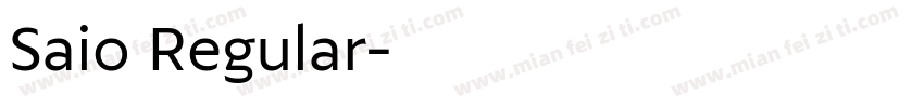 Saio Regular字体转换